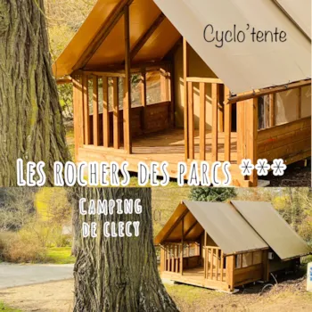 Mietunterkunft - Cyclo'tente - Cyclo'rando 1/2 Personnes - Camping Les Rochers des Parcs