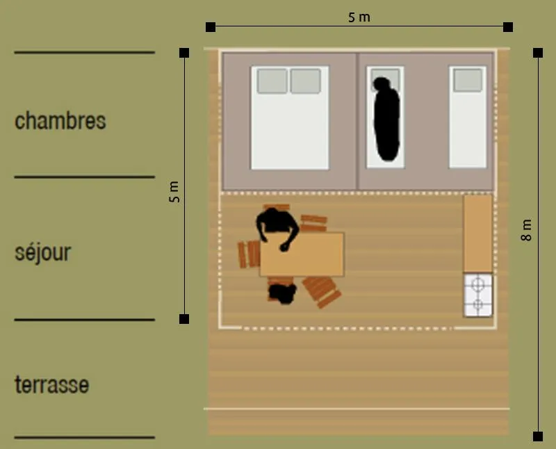 Tente Lodge Insolite Nature 2 Ch.