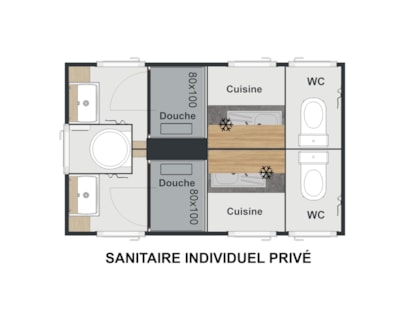 PREMIUM PITCH with private individual sanitary facilities