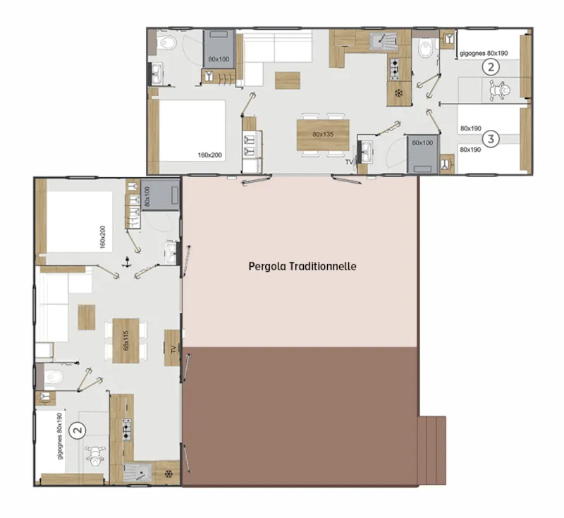 Cottage Premium "Route De La Noix" 5 Ch. - Tv - Clim - Lv - 3 Sdb