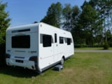 Camping Car Pitches In Front Of The Barrier Camping Car Pitches In Front Of The Barrier