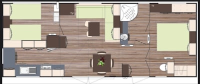 Spacious luxury mobile home with air conditioning
