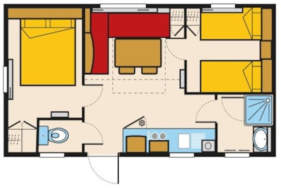 Mobil home Confort Ophea - 28m² - 2 bedrooms + covered terrace — 3