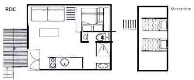 Chalet - 25 m² - 2 bedrooms + terrasse — 3