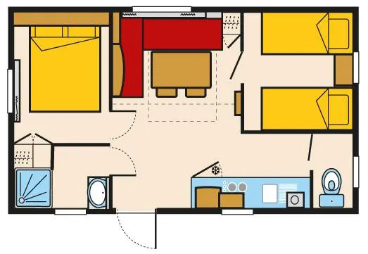 Mobil Home Confort O'hara - 24 M² - 2 Chambres + Terrasse Couverte