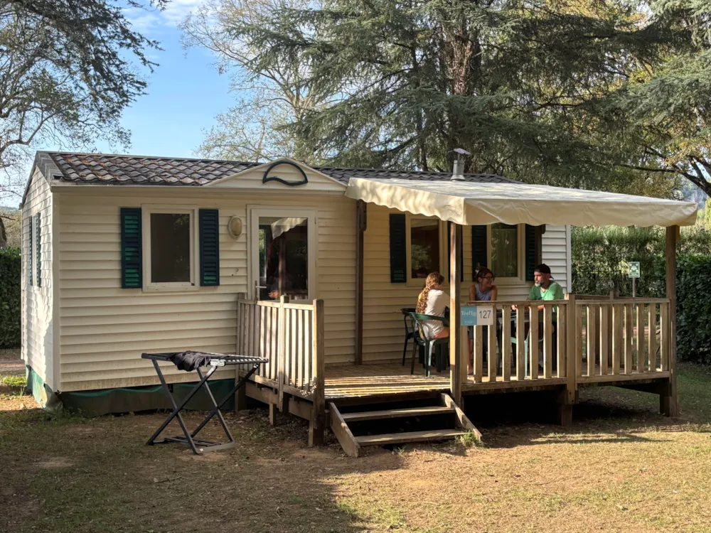 Location - Mobil Home Confort O'hara - 24 M² - 2 Chambres + Terrasse Couverte - Camping LES GRANGES