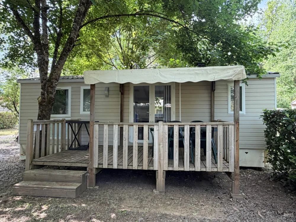 Location - Mobil Home Premium Trigano - 26 M² - 2 Chambres + Terrasse Couverte - Camping LES GRANGES