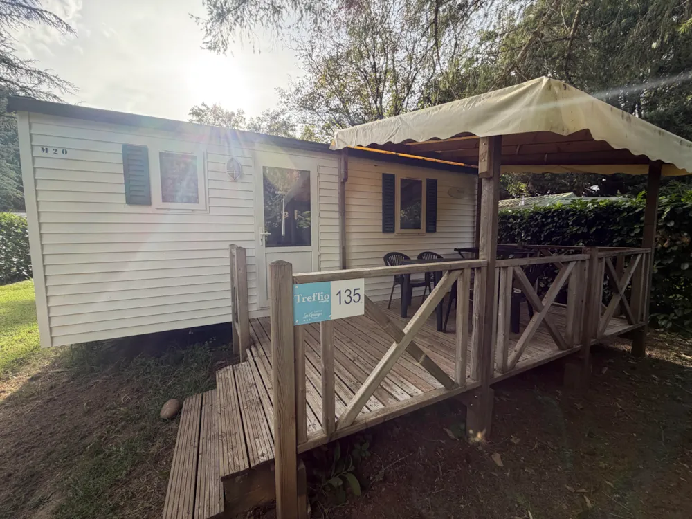 Location - Mobil Home Confort O'hara - 24 M² - 2 Chambres + Terrasse Couverte - Camping LES GRANGES