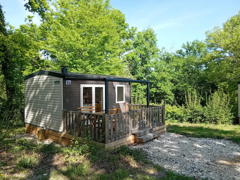 Location - Mobil-Home Standard 22M² - 1 Chambre + Terrasse Semi-Couverte 12M² - - Flower Camping La Forêt
