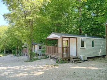 Location - Mobil-Home Confort 32M² - 2 Chambres + Terrasse Couverte 12M² + Tv + Clim - - Flower Camping La Forêt