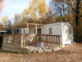 Location - Mobil-Home Standard 32M² Pmr - 2 Chambres + Terrasse Couverte 12M² - - Flower Camping La Forêt