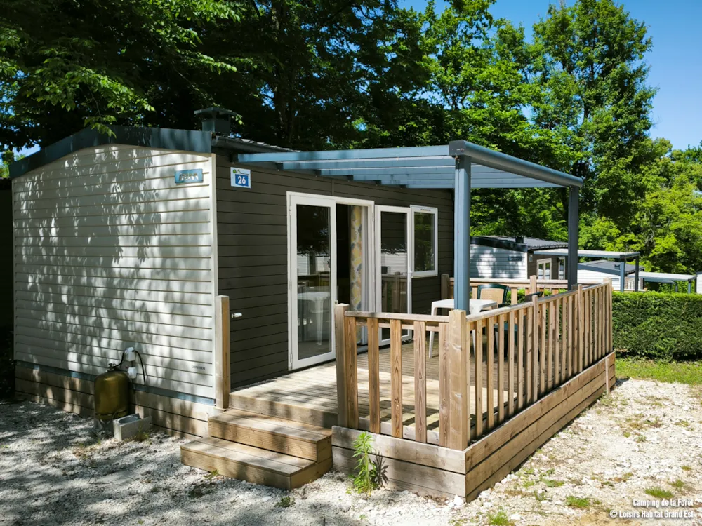 Location - Mobil-Home Confort 22M² - 1 Chambre + Terrasse Semi-Couverte 12M² + Tv + Clim - - Flower Camping La Forêt