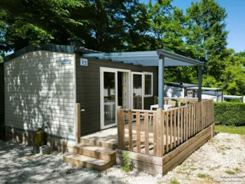 Accommodation - Mobile Home Comfort 22M² - 1 Bedroom + 12M² Semi-Covered Terrace + Tv + Air Conditioning - - Flower Camping La Forêt