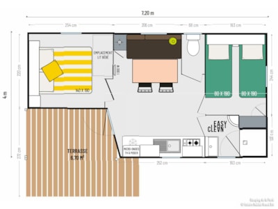 Mobile Home Standard 32m² - 2 bedrooms +  covered terrace included — 7