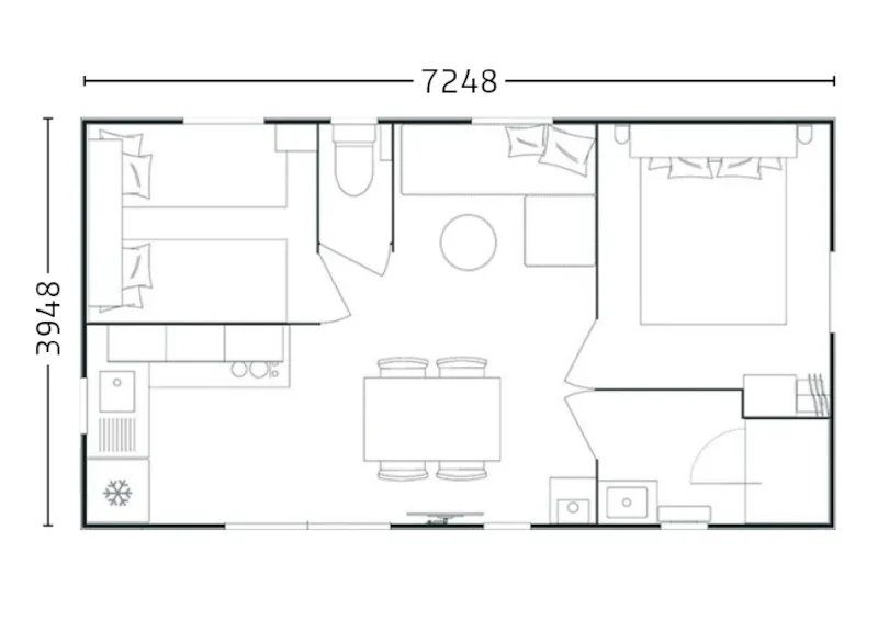 Mobil-Home Sunêlia Prestige Provence 2 Chambres