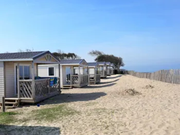 Mietunterkunft - Mobilheim Ophea Samstag Meersicht 33M² / 2 Zimmer - Terrasse - Camping Les Sables d'Argent