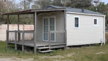 Mietunterkunft - Mobilheim Lodge  20M² / 1 Zimmer - Terrasse - Camping Les Sables d'Argent