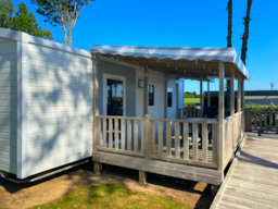 Alojamiento - Mobilhome Confort 32M² (2 Habitaciones) Terraza Cubierta - Adaptado Para Discapacitados - Flower Camping Jardins de Kergal
