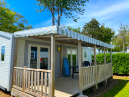 Alojamiento - Mobilhome Confort 32 M² (2 Habitaciones) Terraza Cubierta +Tv - Flower Camping Jardins de Kergal