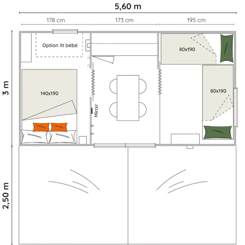 Coco Sweet 2Ch - Sans Sanitaire