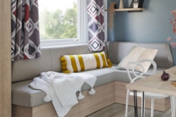 Mietunterkunft - Mobilheim Premium 40 M² (4 Zimmer, 2 Badezimmer ) Überdachte Terrasse + Tv + Spüllmachine - Flower Camping Jardins de Kergal