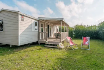 Mietunterkunft - Mobilheim Premium 3 Schlafzimmer & 2 Badezimmer - Tv - Flower Camping Jardins de Kergal