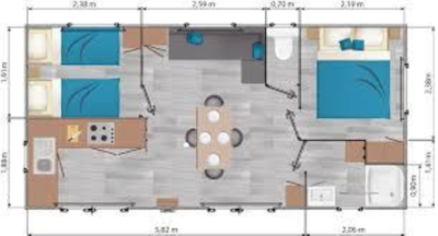 Mobilhome Confort 2 Bedrooms - TV — 4