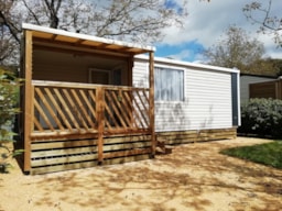 Location - Mobilhome Loggia Avec Sanitaire 4 Pers - Camping à la ferme les Pierres Chaudes