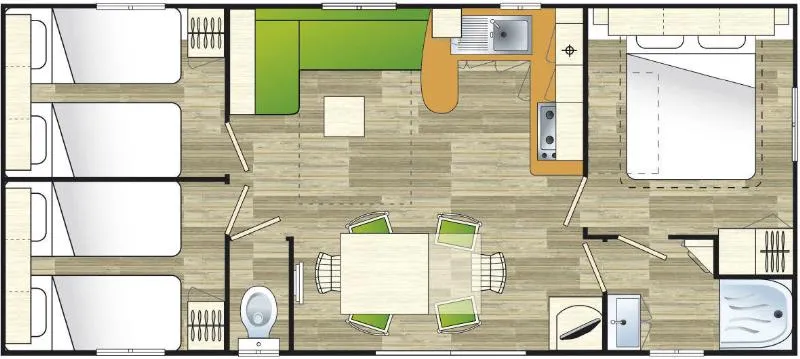Super Cordelia Mobil-Home 32M² - 3 Chambres -