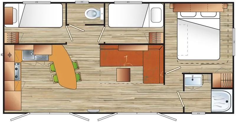 Visio Mobil-Home 30M² - 3 Chambres - 4 Pers