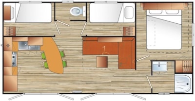 VISIO Mobile home 30m² - 3 Rooms — 6