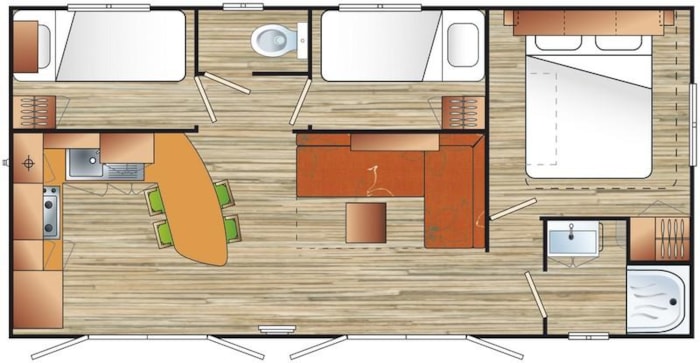 Visio Mobil-Home 30M² - 3 Chambres - (Sam./Sam. Juillet Et Août )