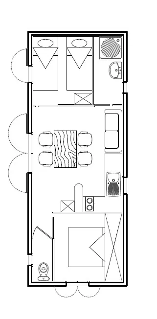 Maison-Chalet 30-35M² - N°212 4 Pers.