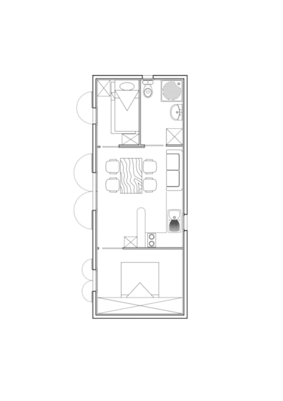 Cottage  30-35 m² -  n°202 - 4 pers — 7