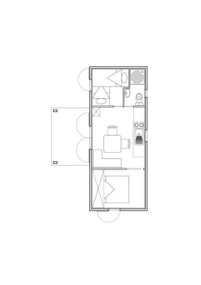 House-cottage 30-35m² - n°208 4 pers. - — 5
