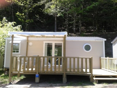 Mobile home Confort 29m² (2 bedrooms) + TV + Half-covered terrace 18m² — 1