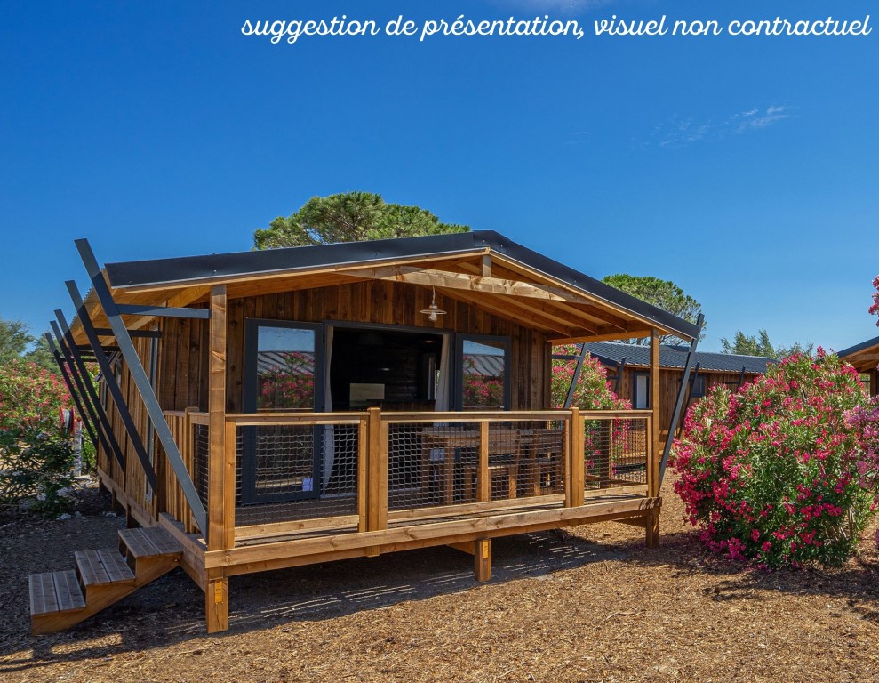 Accommodation - Lodge Vip Premium 34M² - View On Lake - 2 Bedrooms + Tv + 11M² Covered Terrace - Flower Camping La Plage