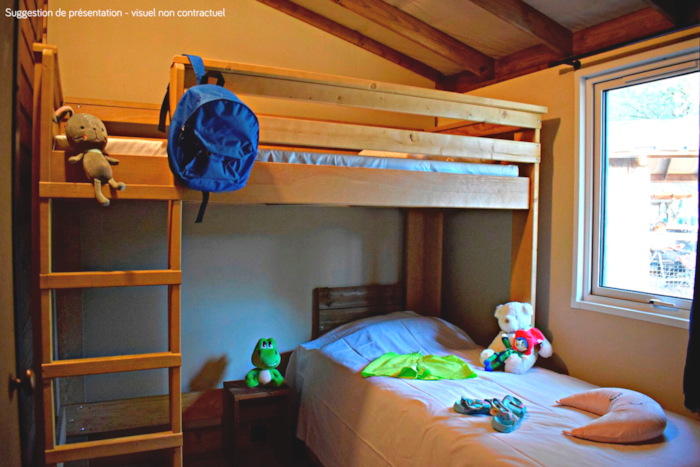 Lodge Vip Premium 34M² - Vue Sur Lac (2 Chambres) + Tv + Draps + Serviettes + Terrasse Couverte 11M²