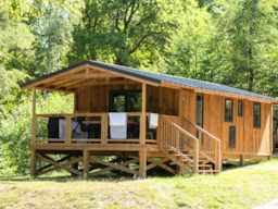 Huuraccommodatie(s) - Vip Premium Lodge 34M² - Uitzicht Op Het Meer (2 Kamers) + Tv + Lakens + Handdoeken +  Terras 11M² - Flower Camping La Plage