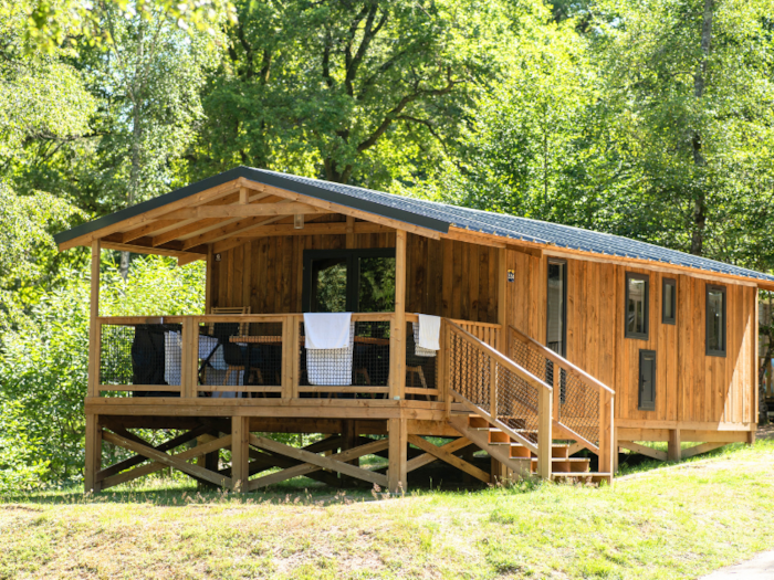 Lodge Vip Premium 34M² - Vue Sur Lac (2 Chambres) + Tv + Draps + Serviettes + Terrasse Couverte 11M²