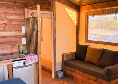 NEW : Cotton Flower Canvas Lodge Comfort 28m² (2 bedrooms) + TV + covered terrace 16m² — 3