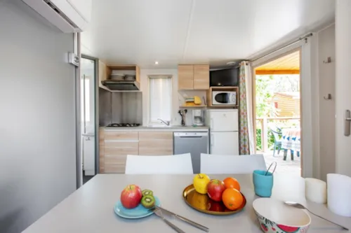 Location - Mobil-Home Habana Top Presta - 22 M² - 2 Chambres - image n°3 - Clico Chic - Camping La Source du Jabron