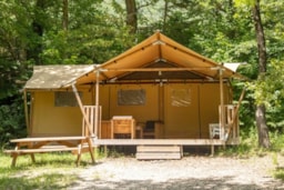 Mietunterkunft - Lodge - 35 M² - 2 Schlafzimmer - Clico Chic - Camping La Source du Jabron