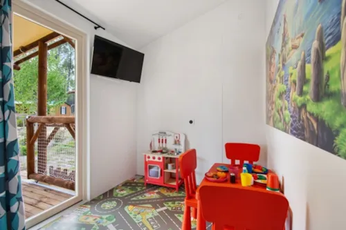 Location - Mobil-Home Kids Top Presta Placette - 29 M² - 2 Chambres - image n°3 - Clico Chic - Camping La Source du Jabron