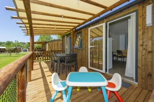 Location - Mobil-Home Kids Top Presta Placette - 29 M² - 2 Chambres - image n°1 - Clico Chic - Camping La Source du Jabron