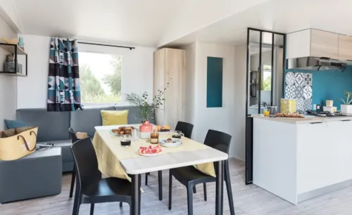 Location - Mobil-Home Super Family Top Presta - 40 M² - 4 Chambres - image n°2 - Clico Chic - Camping La Source du Jabron