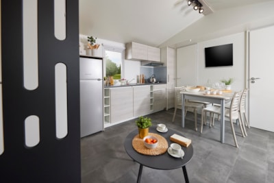 Mobil-home Premium 35m² - 3 bedrooms - Castle view - covered terrace - Air conditioning ??