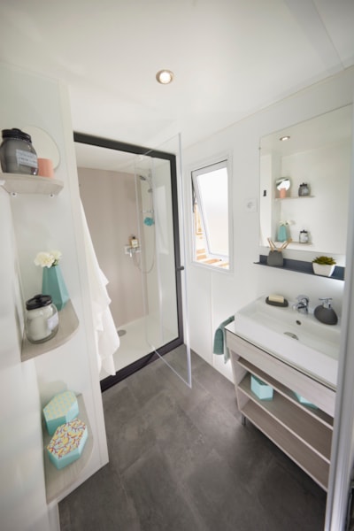 Mobil-home Premium 35m² - 3 bedrooms - Castle view - covered terrace - Air conditioning ??