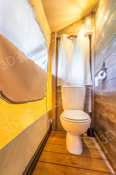 Tente Ecolodge Premium 34m² - 2 bedrooms - covered terrace - lake view