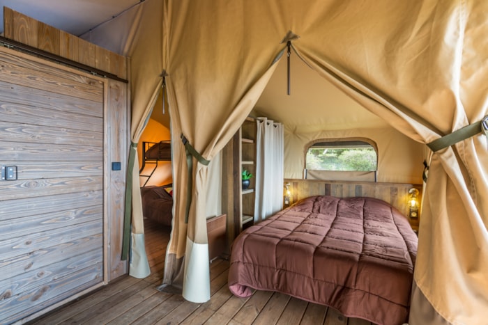 Tente Ecolodge Premium 34M² - 2 Chambres - Terrasse Couverte
